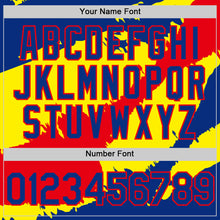 Load image into Gallery viewer, Custom Royal Fire Red-Light Yellow 3D Ecuador Ecuadorian Flag Authentic Baseball Jersey