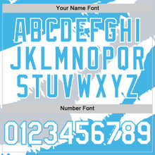 Load image into Gallery viewer, Custom Sky Blue White-Silver 3D Guatemala Guatemalan Flag Authentic Baseball Jersey