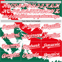 Load image into Gallery viewer, Custom Kelly Green White-Fire Red 3D Mexico Mexican Flag Authentic Baseball Jersey