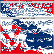 Load image into Gallery viewer, Custom Fire Red White-US Navy Blue 3D Dominican Republic Flag Authentic Baseball Jersey