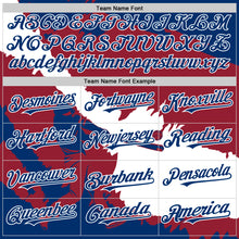 Load image into Gallery viewer, Custom US Navy Blue Cardinal-White 3D USA Flag Authentic Baseball Jersey