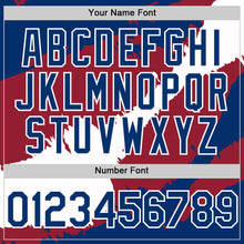 Load image into Gallery viewer, Custom US Navy Blue Cardinal-White 3D USA Flag Authentic Baseball Jersey