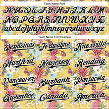 Load image into Gallery viewer, Custom Yellow Black-White 3D Hawaii Tropical Leaves Flower Pineapple Authentic Baseball Jersey