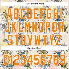 Load image into Gallery viewer, Custom Cream Bay Orange-White 3D Hawaii Tropical Palm Tree Authentic Baseball Jersey