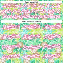 Load image into Gallery viewer, Custom White Pink 3D Hawaii Tropical Coconut Tree Authentic Baseball Jersey