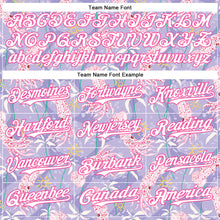 Load image into Gallery viewer, Custom Light Purple White-Pink 3D Hawaii Beach Tropical Octopus Authentic Baseball Jersey