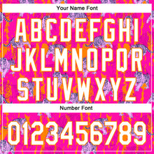 Load image into Gallery viewer, Custom Deep Pink White-Bay Orange 3D Hawaii Tropical Animal Tiger Authentic Baseball Jersey