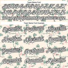 Load image into Gallery viewer, Custom Cream White-Black 3D Hawaii Tropical Palm Tree Leopard Authentic Baseball Jersey