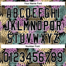 Load image into Gallery viewer, Custom Black White 3D Hawaii Tropical Palm Leaves Authentic Baseball Jersey