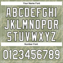 Load image into Gallery viewer, Custom Olive White-Black 3D Hawaii Tropical Coconut Tree Authentic Baseball Jersey