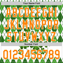 Load image into Gallery viewer, Custom White Bay Orange-Green 3D St. Patrick's Day Shamrock Authentic Baseball Jersey