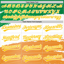 Load image into Gallery viewer, Custom Green Yellow-Texas Orange 3D St. Patrick's Day Shamrock Authentic Baseball Jersey