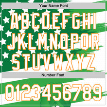 Load image into Gallery viewer, Custom White Bay Orange-Green 3D St. Patrick's Day Shamrock Authentic Baseball Jersey