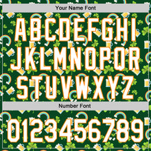 Load image into Gallery viewer, Custom Green White-Bay Orange 3D St. Patrick's Day Shamrock Beer Authentic Baseball Jersey