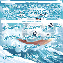 Load image into Gallery viewer, Custom Panther Blue White 3D Pattern Design Extreme Sport Cartoon Animal Bear Skiing Performance T-Shirt