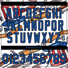 Load image into Gallery viewer, Custom White Blue-Black 3D Pattern Design American Flag Tool Labor Day Performance T-Shirt