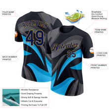 Load image into Gallery viewer, Custom Black Navy-Old Gold 3D Esports Performance T-Shirt
