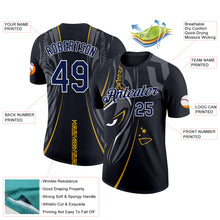 Load image into Gallery viewer, Custom Black Navy-White 3D Esports Performance T-Shirt