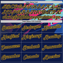 Load image into Gallery viewer, Custom Navy Gold 3D Esports Performance T-Shirt