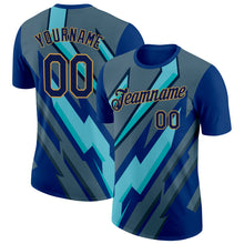 Load image into Gallery viewer, Custom US Navy Blue Navy-Old Gold 3D Esports Performance T-Shirt