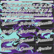 Load image into Gallery viewer, Custom Black Ice Blue-Purple 3D Esports Performance T-Shirt