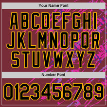 Load image into Gallery viewer, Custom Burgundy Black Gold-Deep Pink 3D Esports Performance T-Shirt