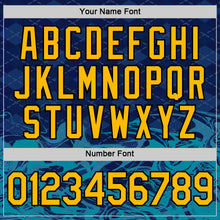 Load image into Gallery viewer, Custom Navy Gold Teal-Black 3D Esports Performance T-Shirt