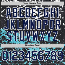 Load image into Gallery viewer, Custom Black Navy-Teal 3D Esports Performance T-Shirt