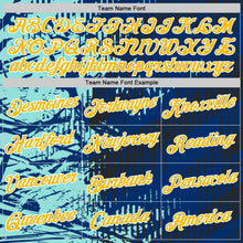 Load image into Gallery viewer, Custom US Navy Blue Gold Black-Ice Blue 3D Esports Performance T-Shirt