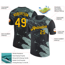 Load image into Gallery viewer, Custom Black Gold 3D Esports Performance T-Shirt