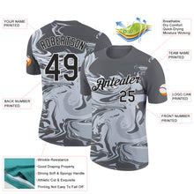 Load image into Gallery viewer, Custom Steel Gray Black-White 3D Esports Performance T-Shirt