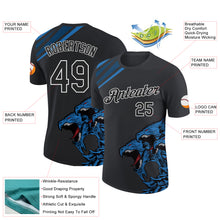 Load image into Gallery viewer, Custom Black Blue-White 3D Esports Performance T-Shirt