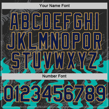 Load image into Gallery viewer, Custom Black Navy Aqua Gray-Old Gold 3D Esports Performance T-Shirt