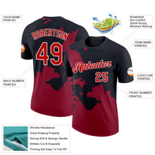 Load image into Gallery viewer, Custom Black Red-Cardinal 3D Esports Performance T-Shirt