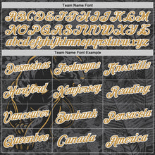 Load image into Gallery viewer, Custom Black Old Gold-Steel Gray 3D Esports Leopard Performance T-Shirt