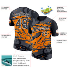 Load image into Gallery viewer, Custom Black Steel Gray-Bay Orange 3D Esports Performance T-Shirt
