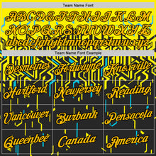 Load image into Gallery viewer, Custom Black Gold Light Yellow-Sky Blue 3D Esports Performance T-Shirt