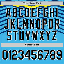 Load image into Gallery viewer, Custom Sky Blue Black US Navy Blue-Light Yellow 3D Esports Performance T-Shirt