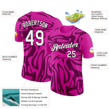 Load image into Gallery viewer, Custom Deep Pink White-Black 3D Esports Performance T-Shirt