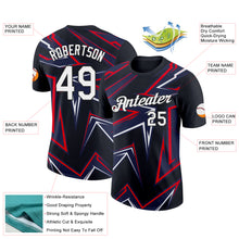 Load image into Gallery viewer, Custom Black White-Fire Red 3D Esports Performance T-Shirt