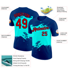 Load image into Gallery viewer, Custom US Navy Blue Red Ice Blue-Navy 3D Esports Performance T-Shirt