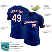 Load image into Gallery viewer, Custom Navy Royal-Red 3D Esports Performance T-Shirt