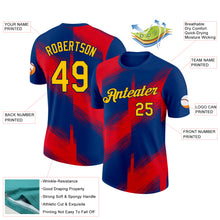 Load image into Gallery viewer, Custom US Navy Blue Yellow Fire Red-Navy 3D Esports Performance T-Shirt