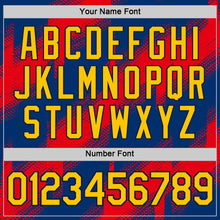 Load image into Gallery viewer, Custom US Navy Blue Yellow Fire Red-Navy 3D Esports Performance T-Shirt