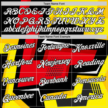 Load image into Gallery viewer, Custom Black Red-Yellow 3D Esports Performance T-Shirt