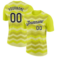 Load image into Gallery viewer, Custom Neon Yellow Black-White 3D Esports Performance T-Shirt