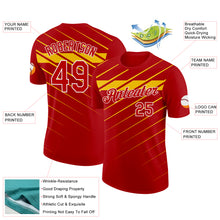 Load image into Gallery viewer, Custom Red Yellow-White 3D Esports Performance T-Shirt