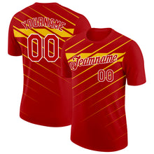 Load image into Gallery viewer, Custom Red Yellow-White 3D Esports Performance T-Shirt