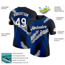 Load image into Gallery viewer, Custom Black Gray-US Navy Blue 3D Esports Performance T-Shirt