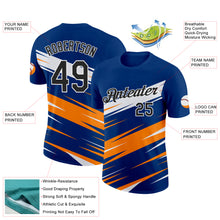 Load image into Gallery viewer, Custom US Navy Blue Black-Bay Orange 3D Esports Performance T-Shirt